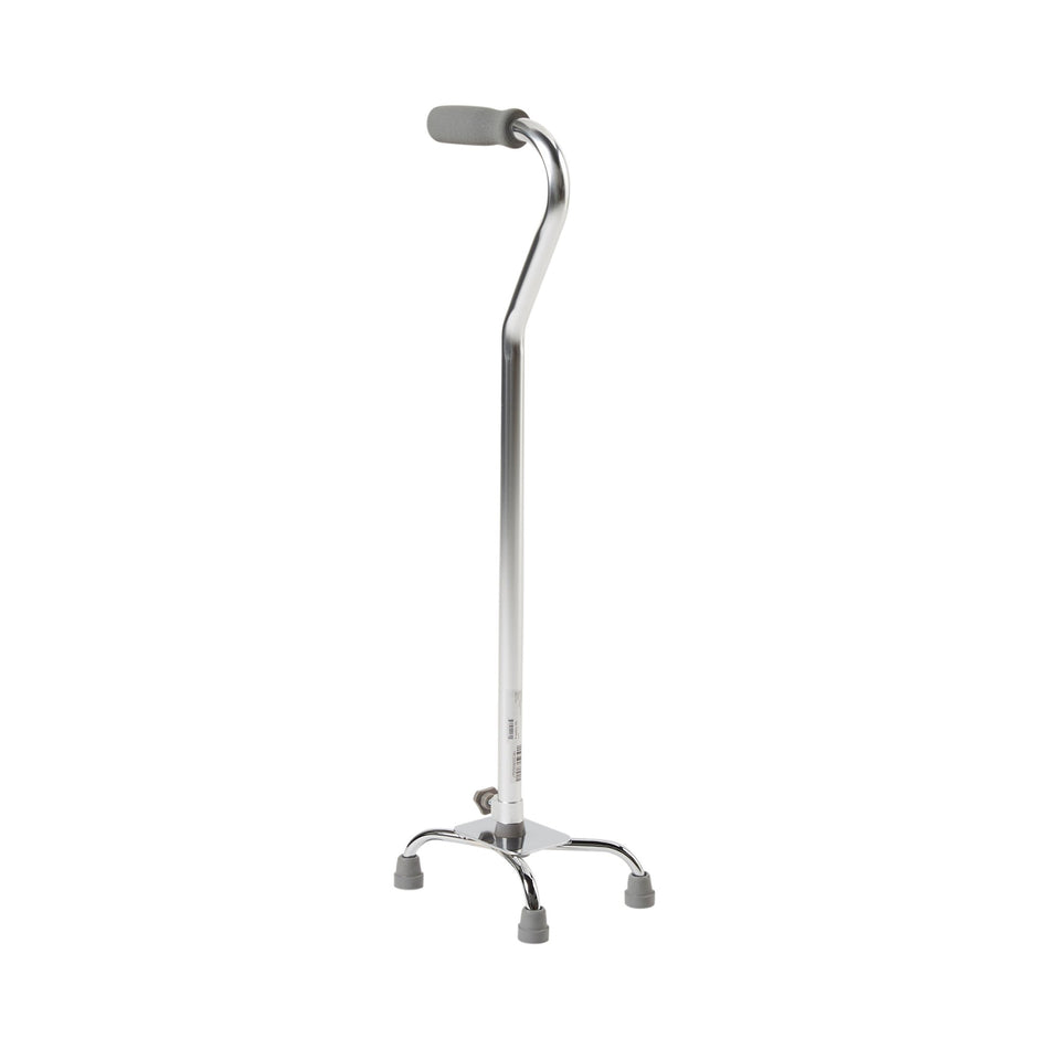 McKesson Offset Quad Cane, Chrome-Small Base Quad Cane McKesson Steel 30 to 39 Inch Height Chrome