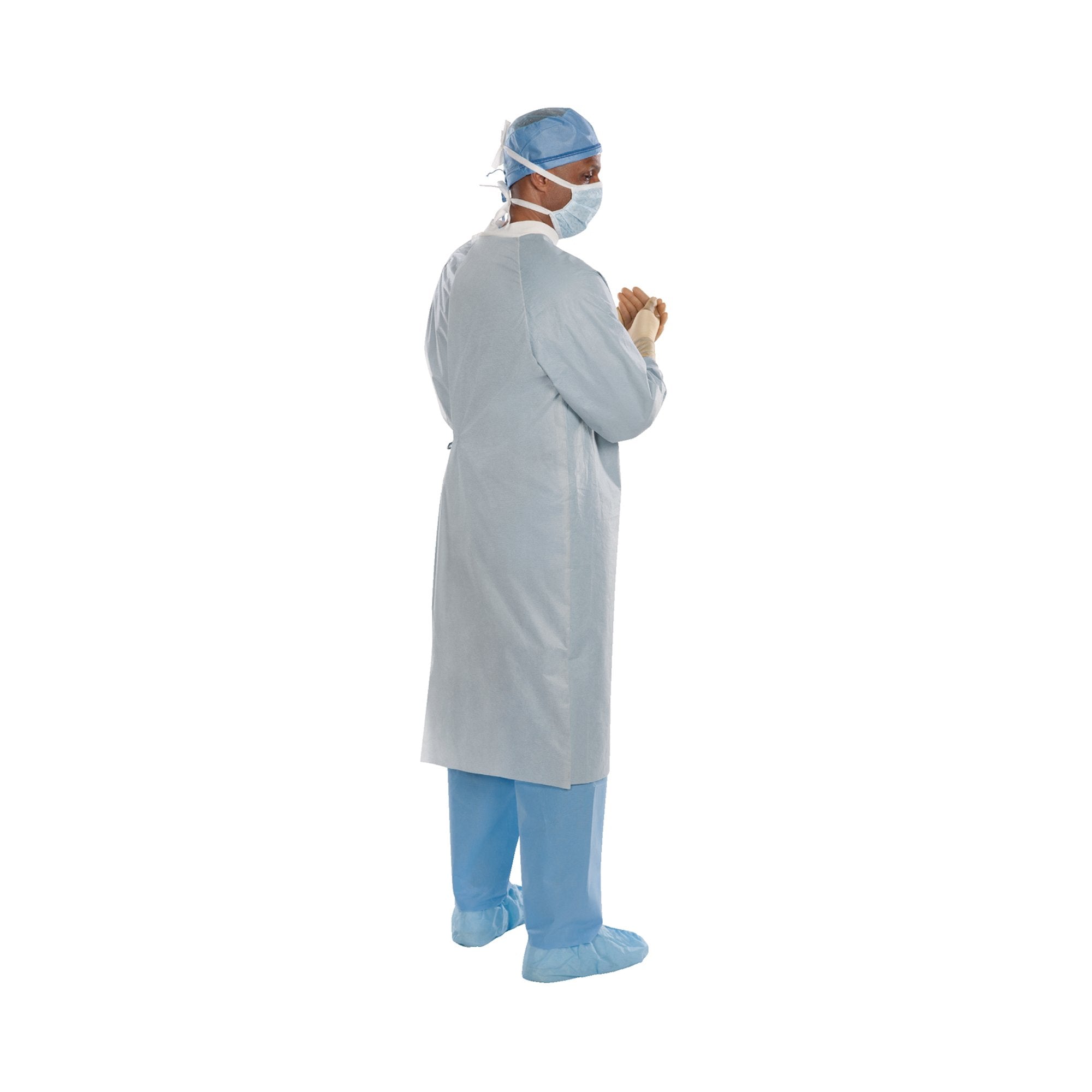 Aero Chrome Surgical Gown with Towel, X-Large-Surgical Gown with Towel Aero Chrome X-Large Silver Sterile AAMI Level 4 Disposable