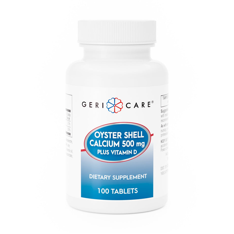 Geri-Care Calcium / Vitamin D Joint Health Supplement-Joint Health Supplement Geri-Care Calcium / Vitamin D 500 mg - 200 IU Strength Tablet 100 per Bottle