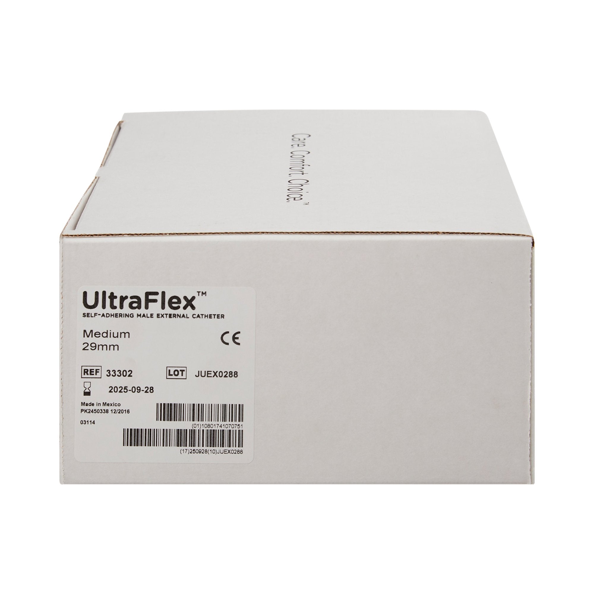 Bard UltraFlex Male External Catheter, Medium-Male External Catheter UltraFlex Self-Adhesive Band Silicone Medium