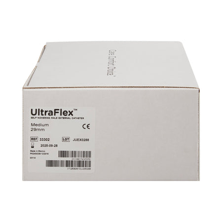 Bard UltraFlex Male External Catheter, Medium-Male External Catheter UltraFlex Self-Adhesive Band Silicone Medium