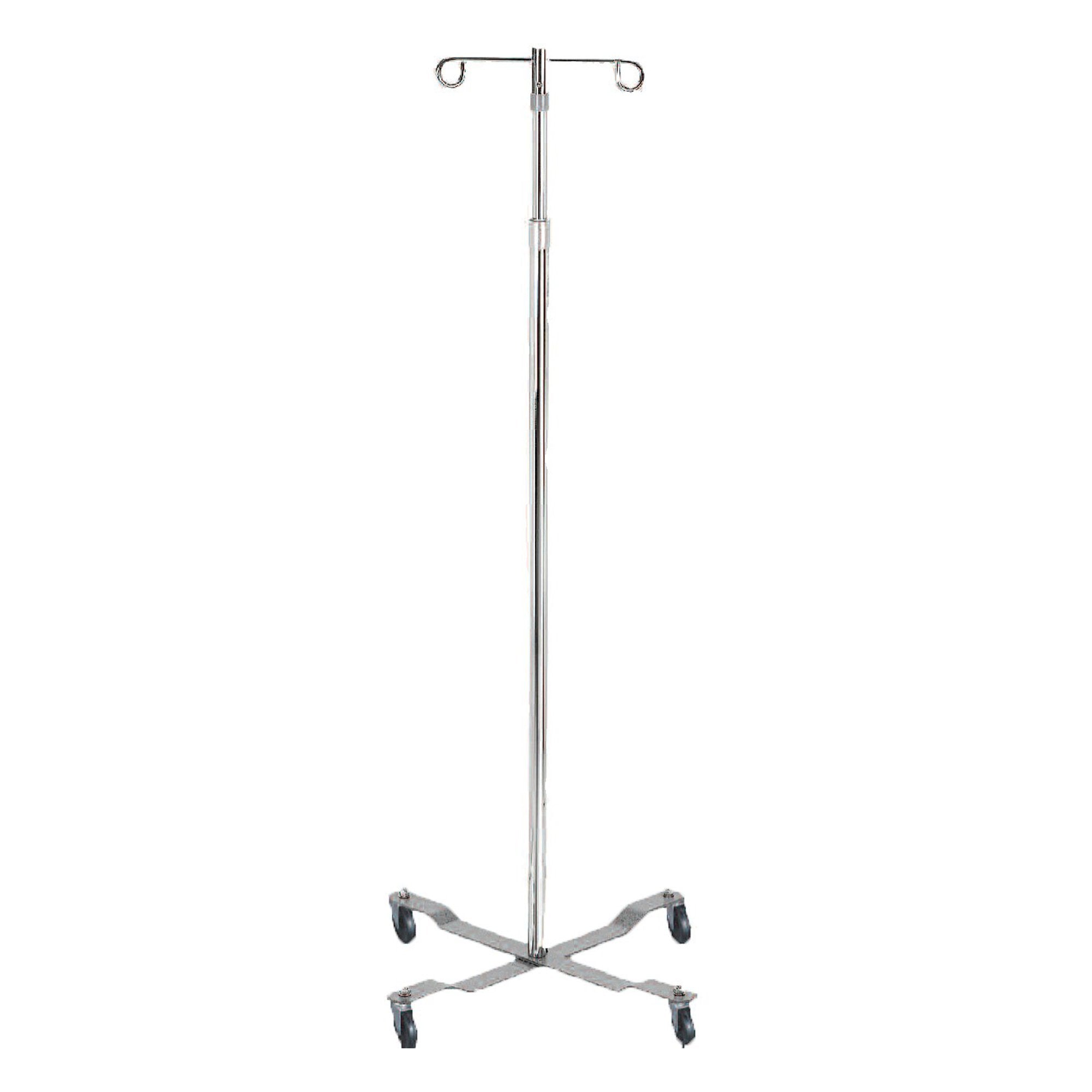 McKesson IV Pole, 2-hook, 4-leg-IV Stand Floor Stand 2 Hooks 4 Legs with Casters