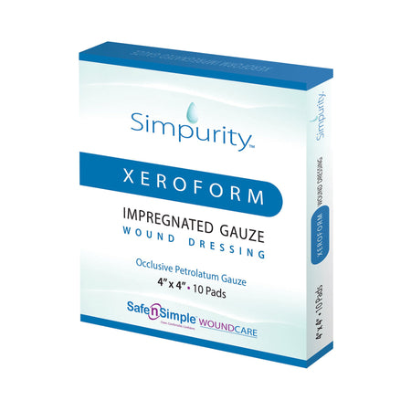 Simpurity™ Xeroform Petrolatum Impregnated Dressing, 4 x 4 Inch - Wound Care>Advanced Wound Care>Impregnated Dressings - S...