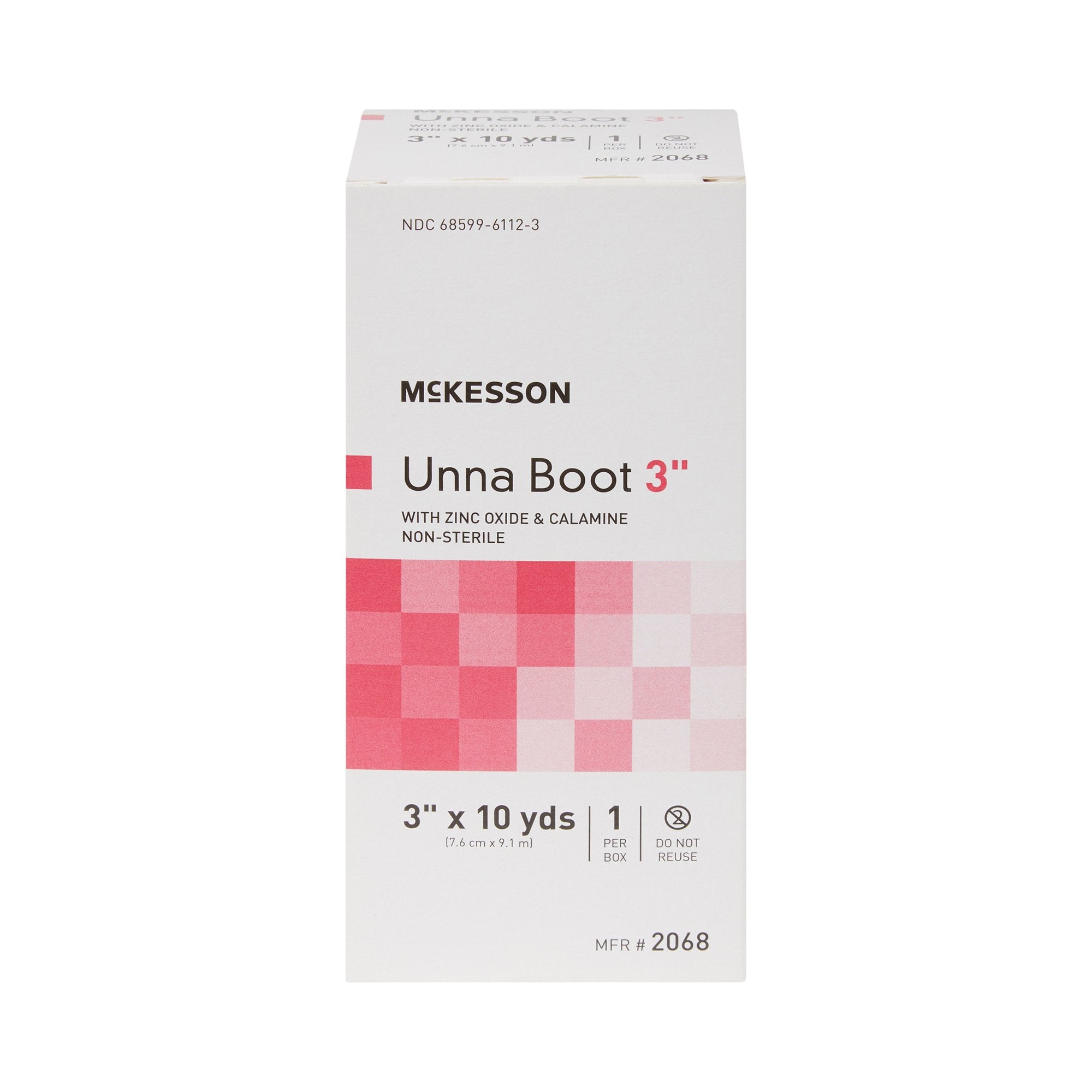 McKesson Unna Boot with Calamine and Zinc Oxide, 3 Inch x 10 Yard-Unna Boot McKesson Zinc Oxide / Calamine 3 Inch X 10 Yard