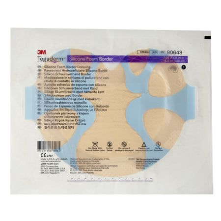 3M Tegaderm Silicone Foam Dressing, 7-1/4 x 8-3/4 Inch-Foam Dressing 3M Tegaderm 7-1/4 X 8-3/4 Inch With Border Film Backing Silicone Adhesive Large Sacral Sterile
