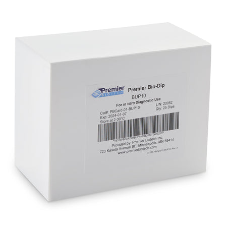 Premier Bio-Dip Single Drug (Buprenorphine) Drugs of Abuse Test-Drugs of Abuse Test Kit Premier Bio-Dip Buprenorphine (BUP) 25 Tests CLIA Waived