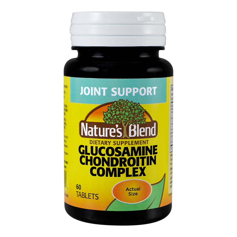 Nature's Blend Glucosamine Sulfate / Chondroitin Sulfate Joint Health Supplement-Joint Health Supplement Nature's Blend Glucosamine Sulfate / Chondroitin Sulfate 250 mg - 200 mg Strength Capsule 60 per Bottle
