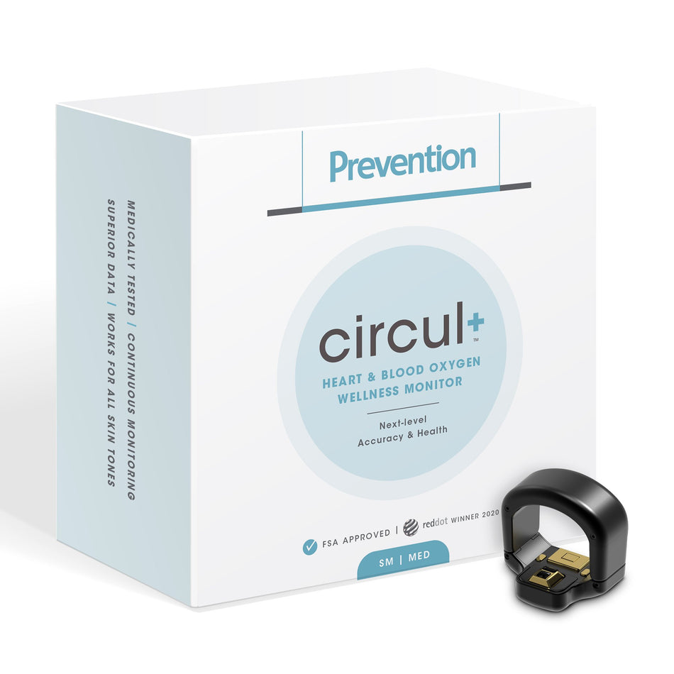 Prevention circul+ Wellness Monitor Ring, Small-"Wellness Monitor Ring Prevention circul+ Monitoring Blood Pressure, Oximetry, Heart Rate, Temperature Battery Operated"