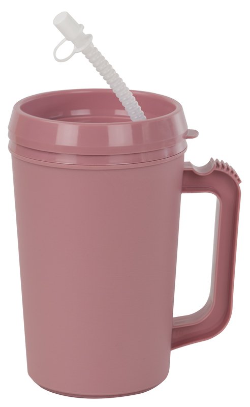 Drinking Mug, Mauve, 22 ounce-Insulated Drinking Mug GMAX Industries 22 oz. Mauve Plastic Reusable