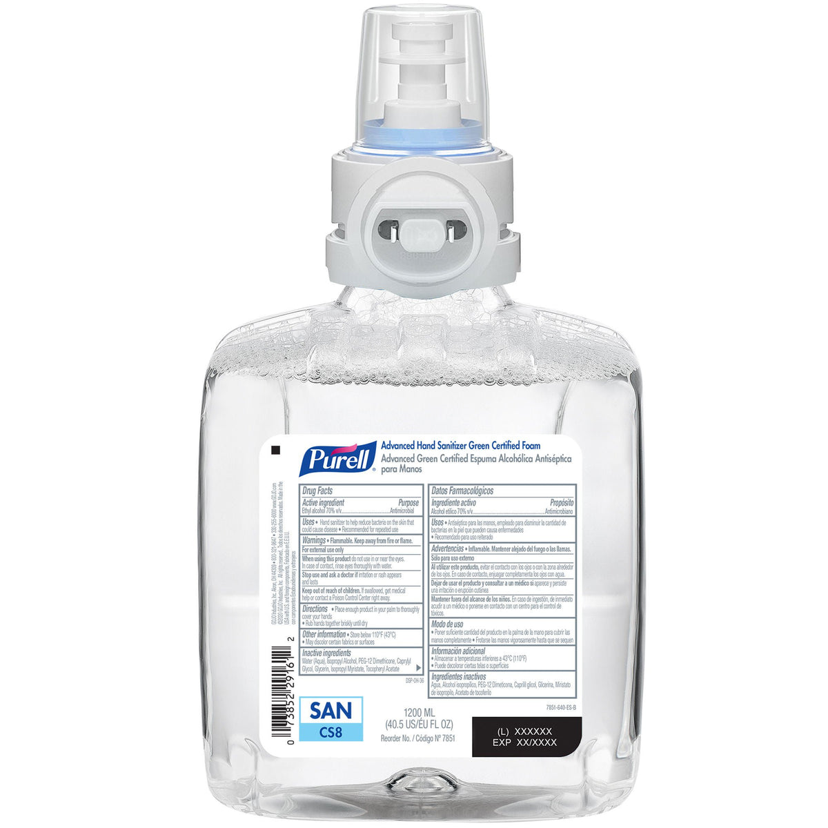 Purell® Advanced Green Certified Hand Sanitizer, 1200 mL Dispenser Refill Bottle - Personal Hygiene>Skin Care>Hand Sanitiz...