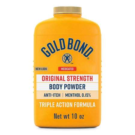 Gold Bond Original Strength Medicated Body Powder, 10 oz.-Body Powder Gold Bond 10 oz. Menthol Scent Shaker Bottle Menthol