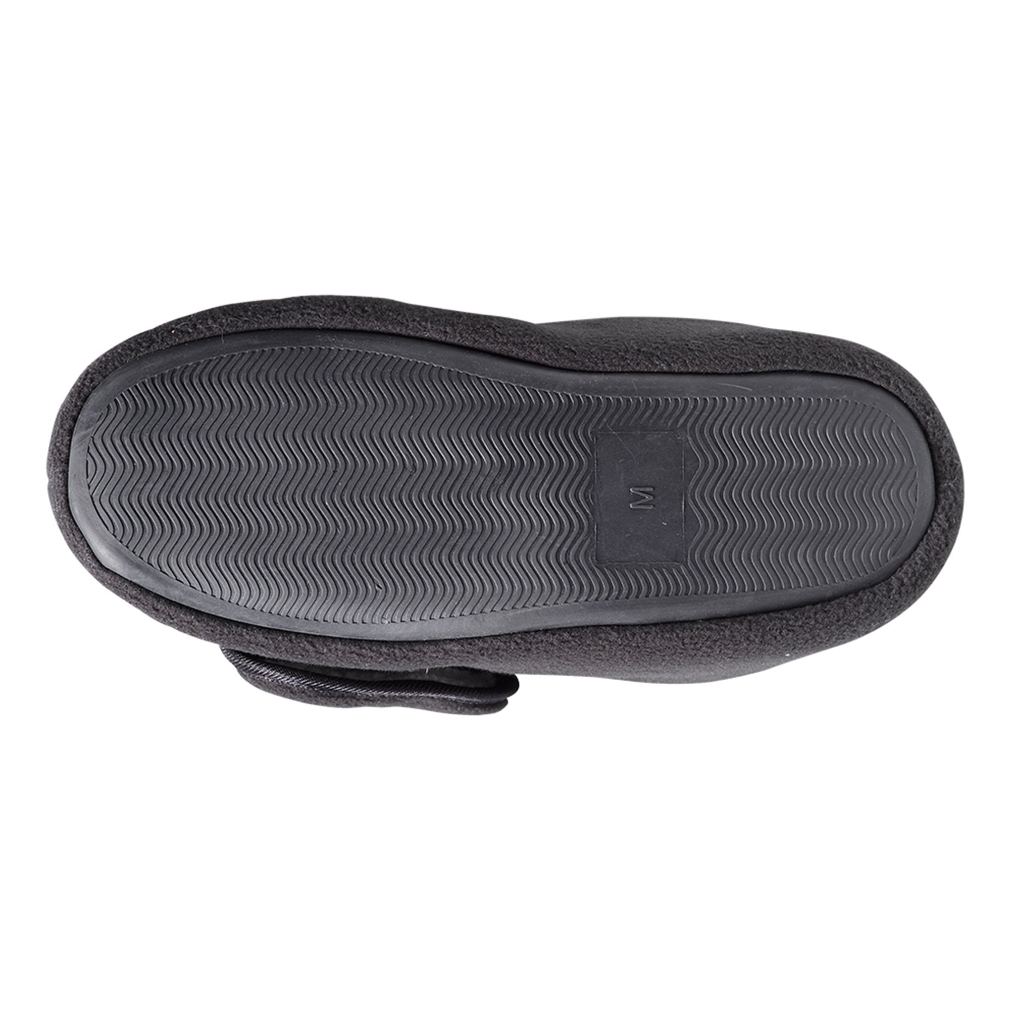 Diabetic Bootie Slippers Silverts® Unisex Adult Medium / X-Wide Hard Sole Single Patient Use Black