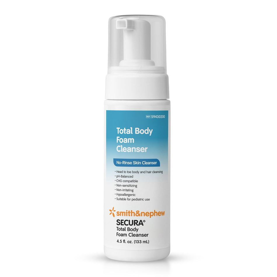 Smith & Nephew Secura� Antimicrobial Body Wash-Rinse-Free Antimicrobial Body Wash Secura� Total Body Foaming 4.5 oz. Bottle Scented