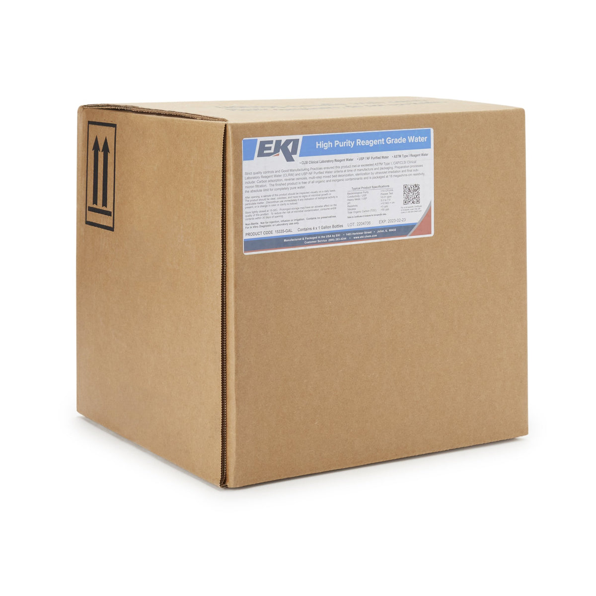 EKI Deionized Water Chemistry Reagent, 1 Gallon - Clinical Laboratory>Chemicals and Solutions - EK Industries Inc