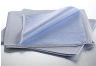 Graham Medical Blue Flat Stretcher Sheet, 40 x 90 Inch-Stretcher Sheet Graham Medical Flat 40 W X 90 L Inch Blue / White Tissue / Poly Disposable