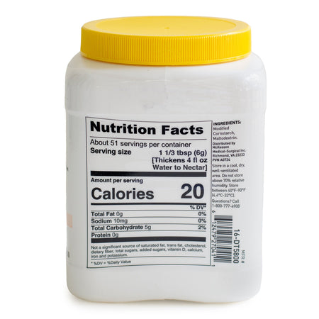 Food and Beverage Thickener McKesson 10 oz. Canister Unflavored Powder IDDSI Level 0 Thin - Nutritionals and Feeding Suppl...