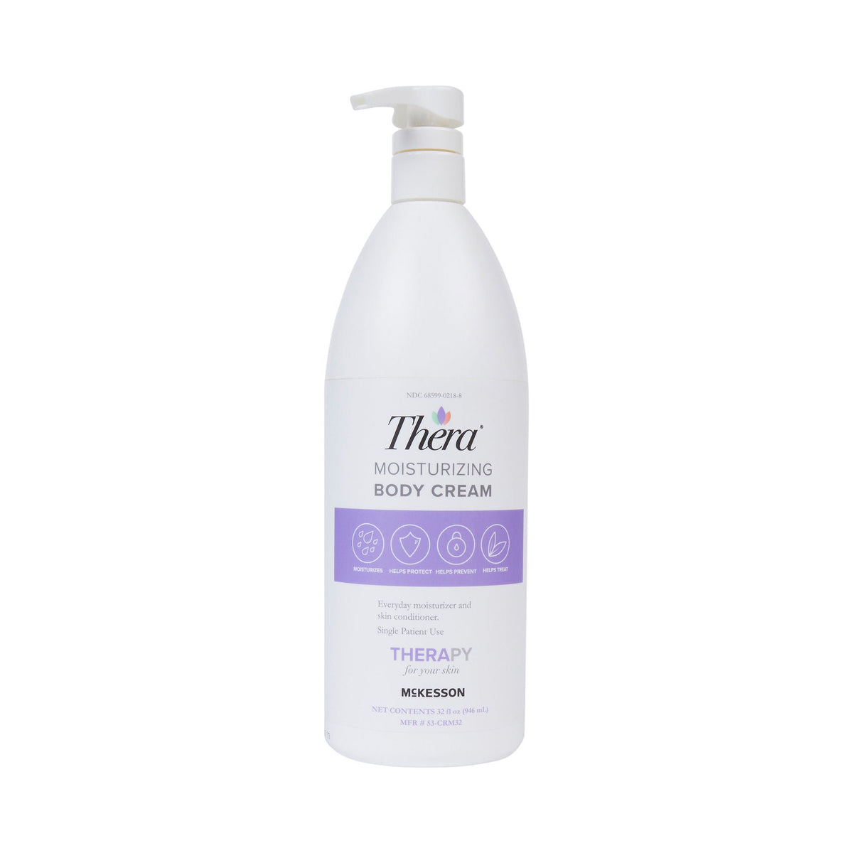 McKesson Thera® Moisturizing Cream Pump, 32-ounce Pump Bottle - Personal Hygiene>Skin Care>Moisturizers - McKesson Brand