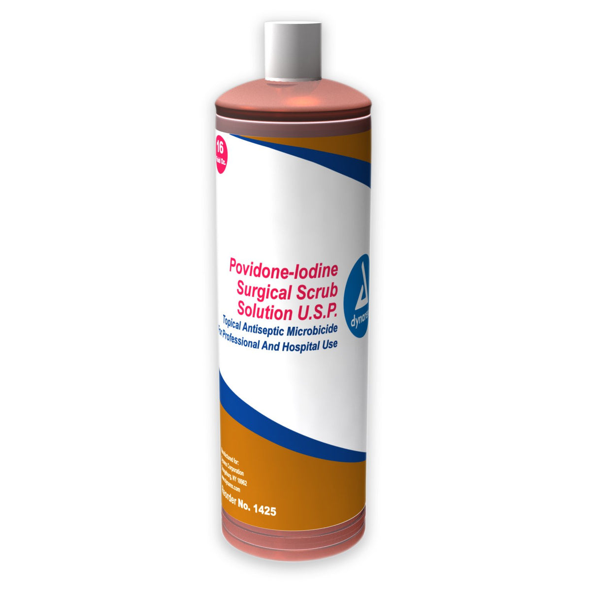 dynarex Surgical Scrub-Surgical Scrub Solution Dynarex 16 oz. Bottle 7.5% Strength Povidone-Iodine NonSterile