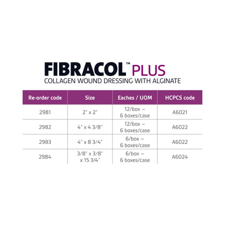 Systagenix Fibracol Plus Collagen/Alginate Dressing, 10 x 11 Centimeter-Collagen Dressing Fibracol Plus 4 X 4 Inch Square Sterile