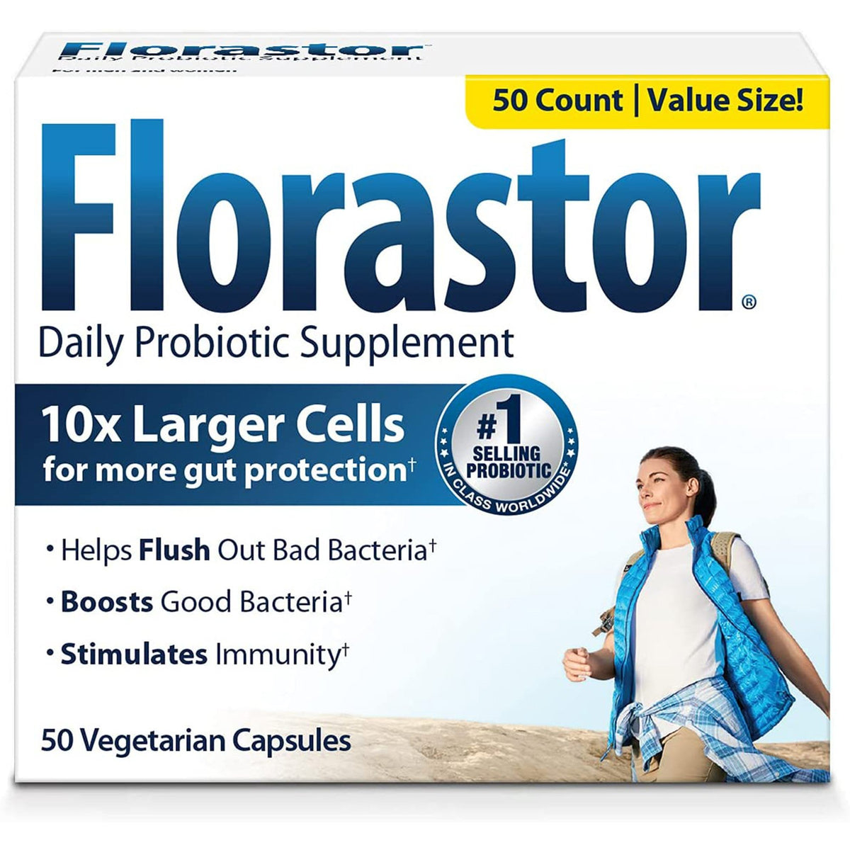 Florastor Probiotic Dietary Supplement-Probiotic Dietary Supplement Florastor 50 per Bottle Capsule