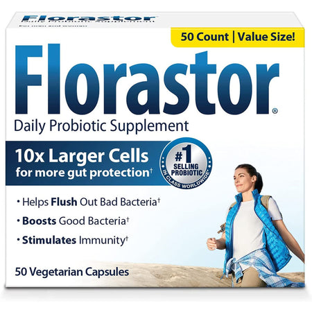 Florastor Probiotic Dietary Supplement-Probiotic Dietary Supplement Florastor 50 per Bottle Capsule