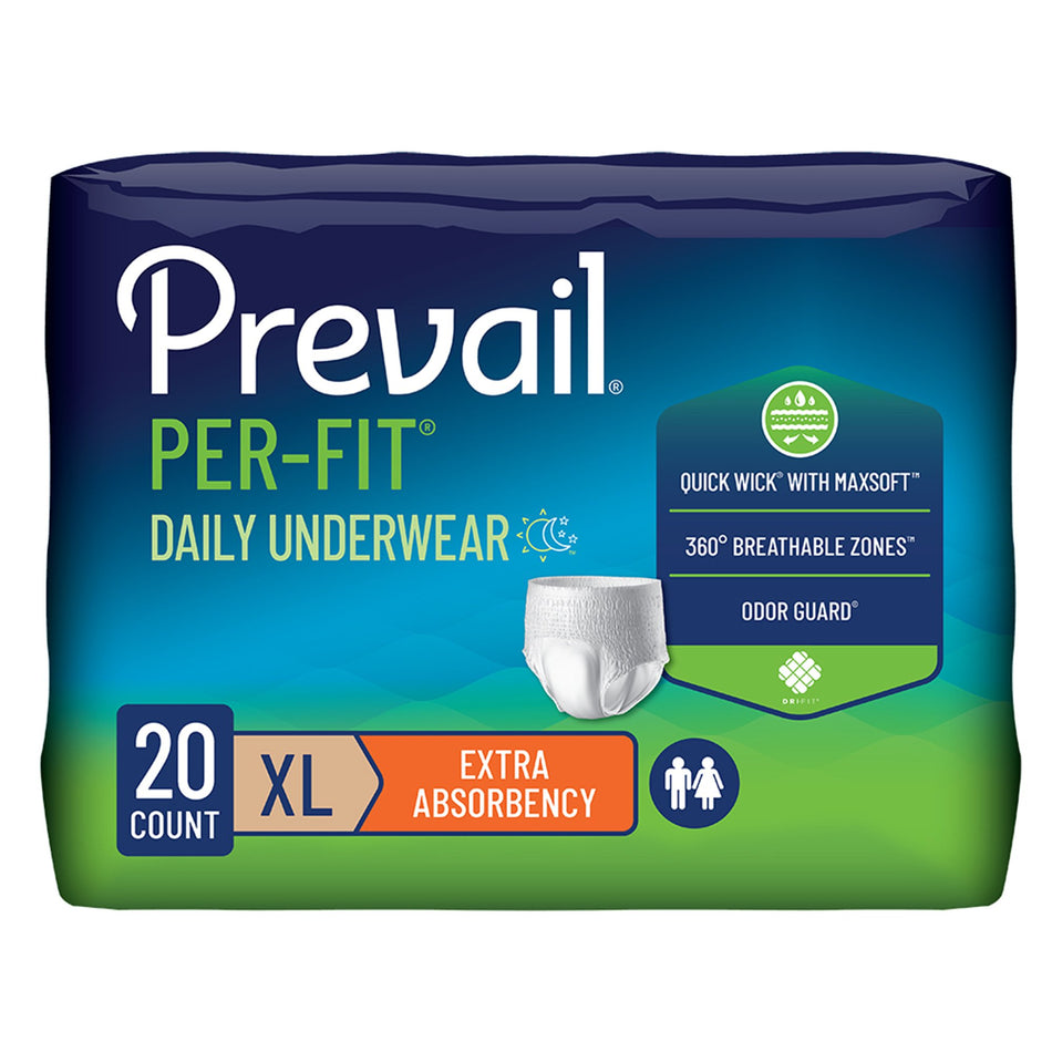 Prevail Per-Fit® Daily Underwear, X-Large - Incontinence>Adult Briefs and Protective Undergarments - First Quality Product...