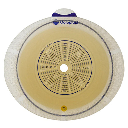 SenSura Flex Ostomy Barrier With 3/8-3 Inch Stoma Opening-"Ostomy Barrier Sensura Flex Trim to Fit, Standard Wear Double Layer Adhesive 90 mm Flange Grey Code System 3/8 to 3-1/2 Inch Opening"