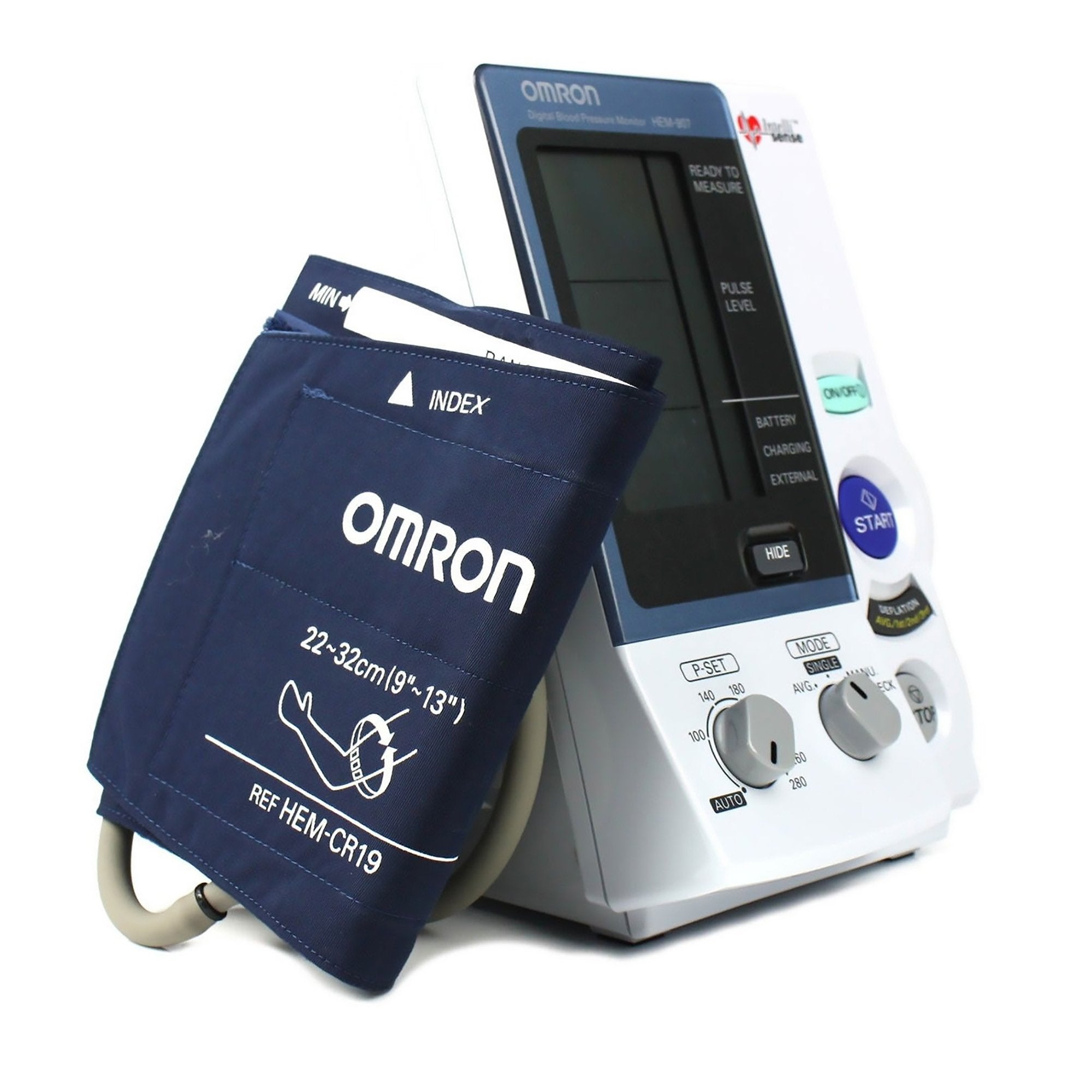 Omron IntelliSense Blood Pressure Monitor-Digital Blood Pressure Monitor IntelliSense Multiple Sizes Nylon Cuff Various Desk Model