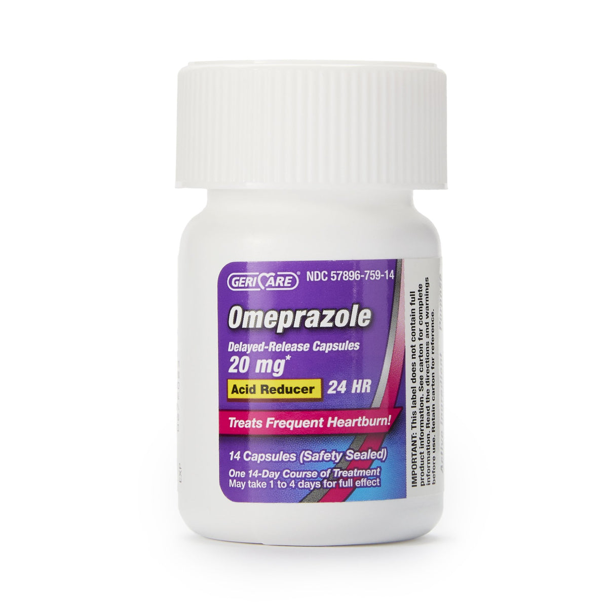Geri-Care Omeprazole Antacid-Antacid Geri-Care 20.6 mg Strength Delayed-Release Capsule 42 per Box
