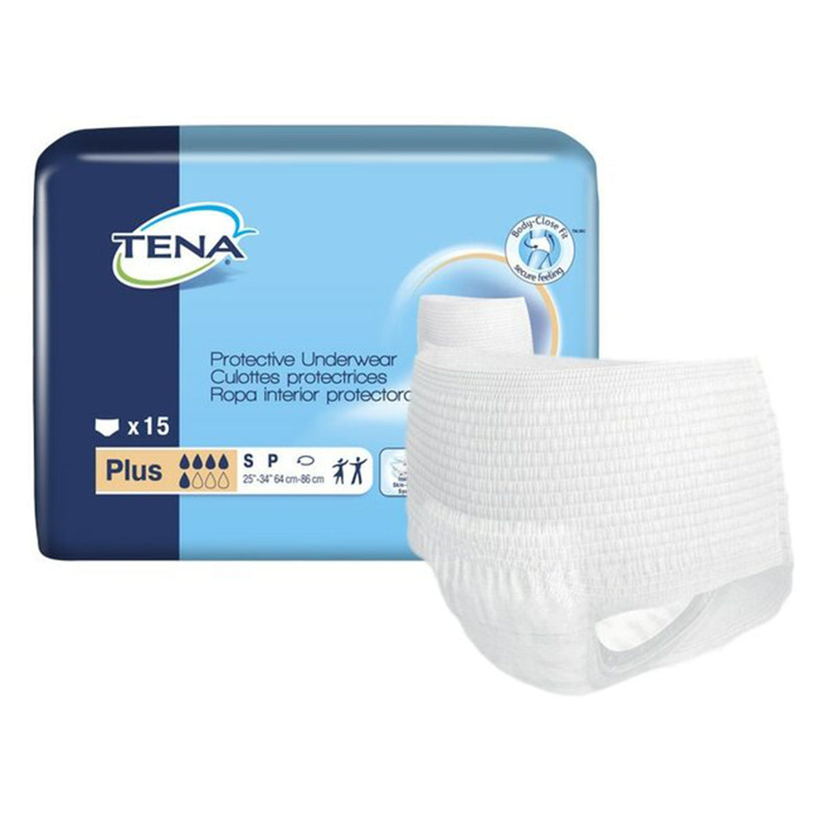 Tena ProSkin Plus Fully Breathable Absorbent Underwear, 2X-Large-Unisex Adult Absorbent Underwear TENA ProSkin Plus Pull On with Tear Away Seams 2X-Large Disposable Moderate Absorbency