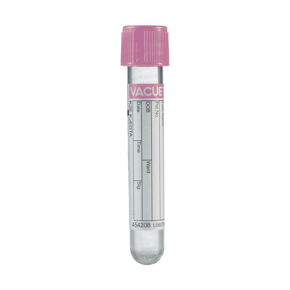 Vacuette Venous Blood Collection Tube, 4 mL, 13 x 75 mm-VACUETTE Venous Blood Collection Tube K2 EDTA Additive 4 mL Pull Cap Polyethylene Terephthalate (PET) Tube