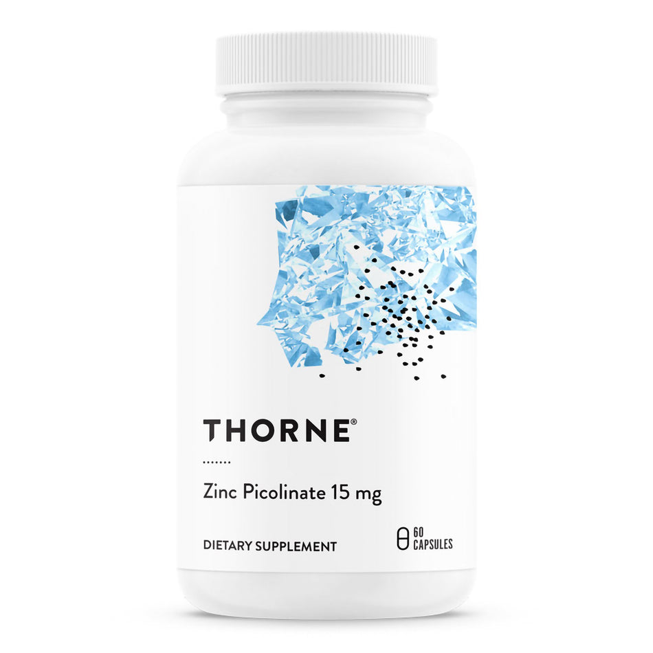 Dietary Supplement THORNE® Zinc Picolinate 15 mg Zinc (as Zinc Picolinate) 15 mg Strength Capsule 60 per Bottle
