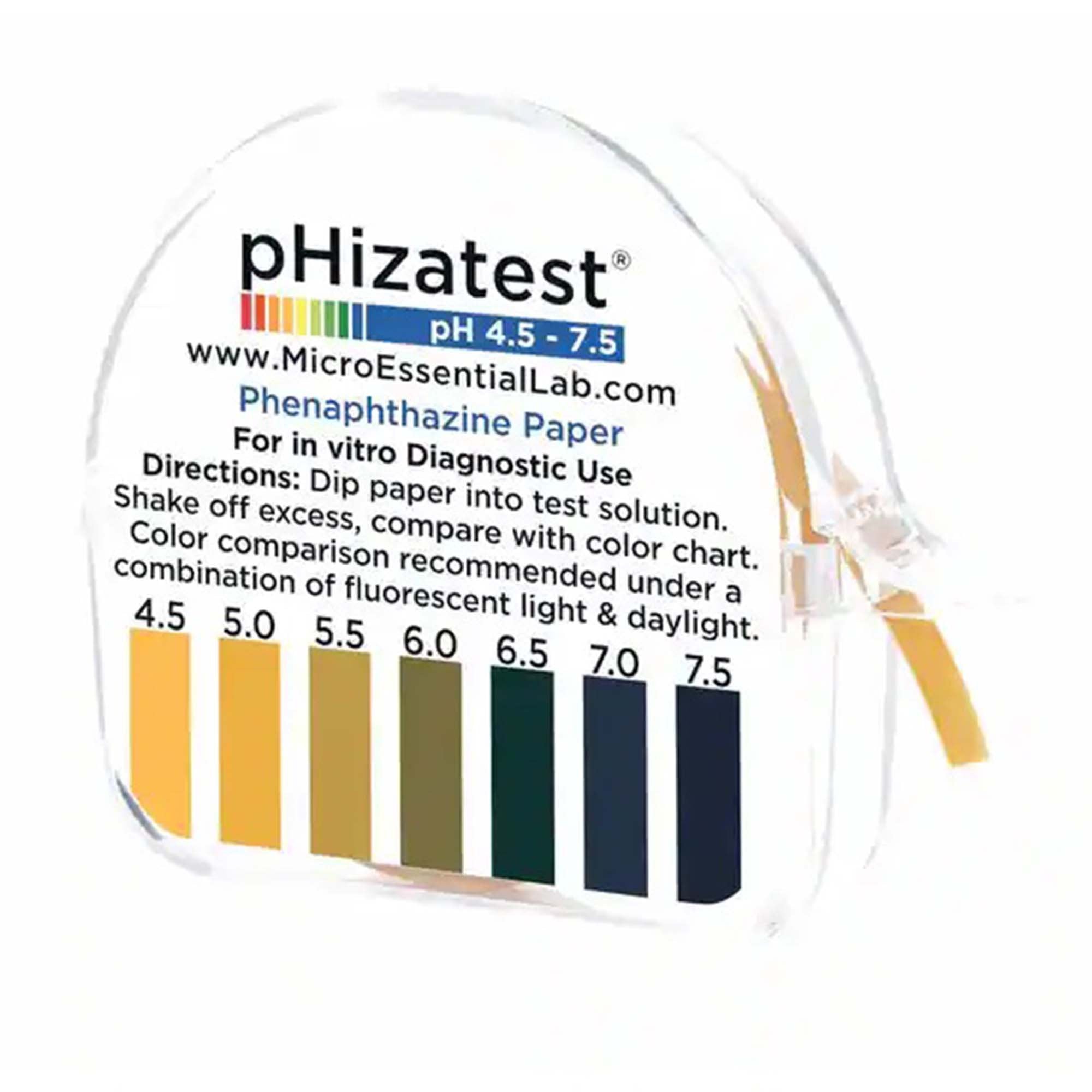 pHizatest® Vaginal pH Test Paper in Dispenser, ¼ Inch x 15 Foot