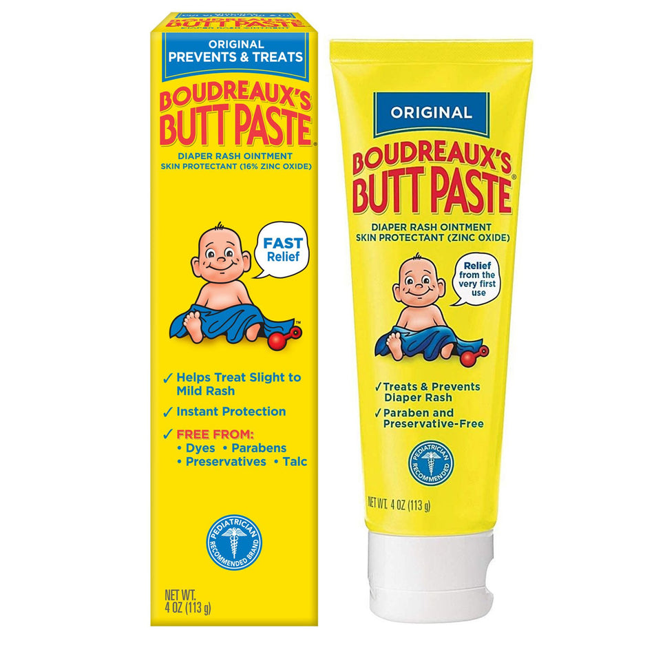 Diaper Rash Treatment Boudreaux's Butt Paste® 4 oz. Tube Scented Cream