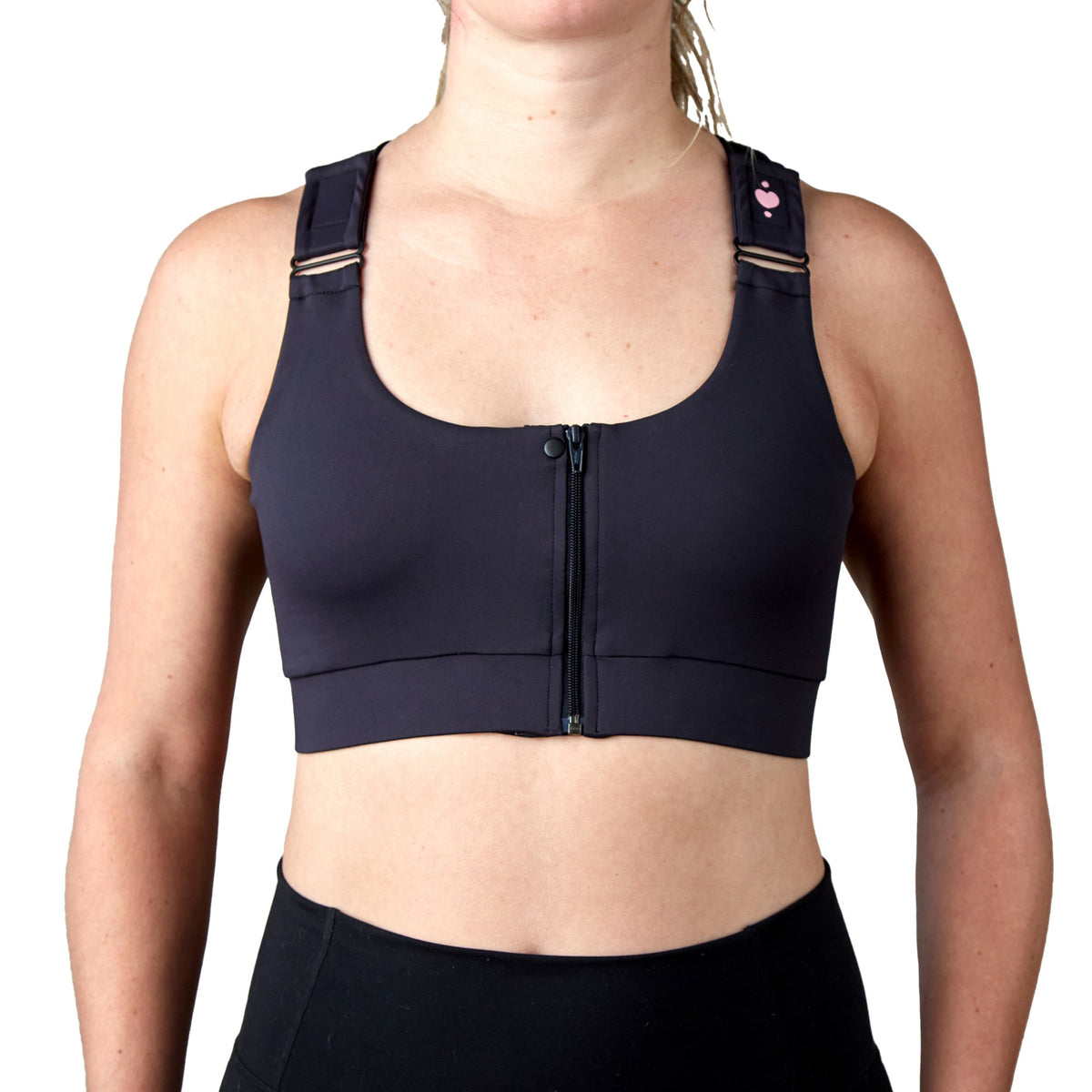 Shirl Post Surgical Bra, Black, Super Queen-Post-Surgical Bra Shirl Black Super Queen Size