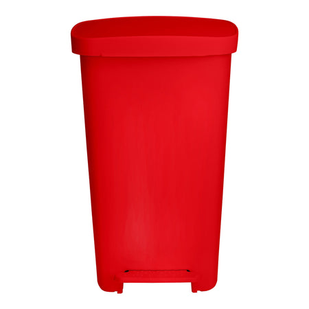 McKesson Waste Can with Step-On Pedal, Plastic, Red, 15.16 x 14.76 x 26.57 Inch - Housekeeping>Waste Receptacles - McKesso...