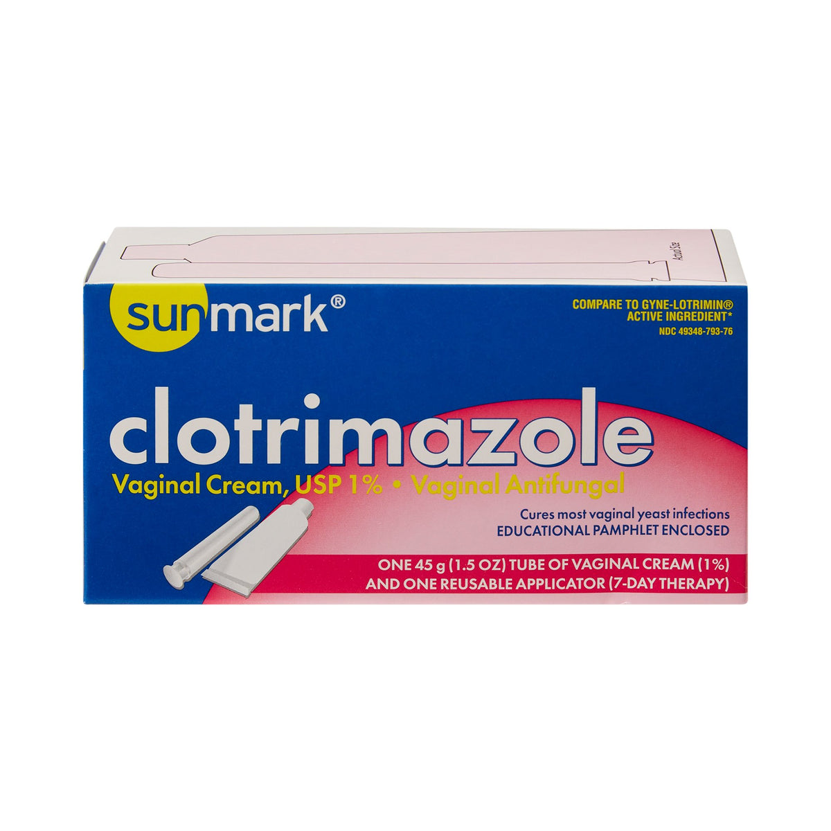 sunmark Clotrimazole Vaginal Antifungal Cream-Vaginal Antifungal sunmark 1% Strength Cream 1.5 oz. Tube