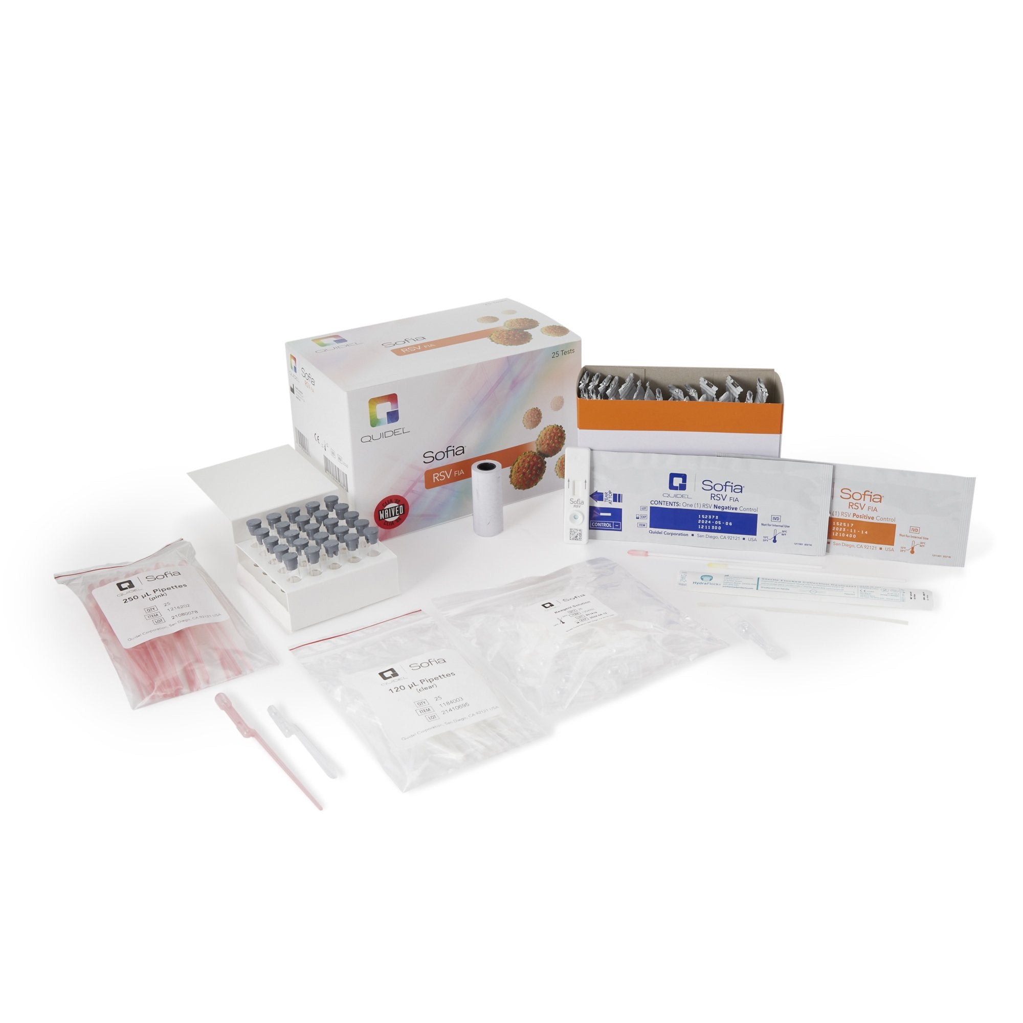 Sofia RSV FIA Respiratory Syncytial Virus Fluorescence Immunoassay (FIA) Respiratory Test Kit-Respiratory Test Kit Sofia RSV FIA Respiratory Syncytial Virus Test (RSV) 25 Tests CLIA Waived