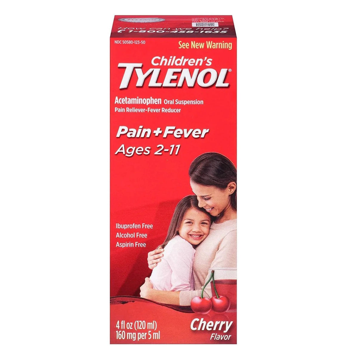 Children's Tylenol Acetaminophen Children's Pain Relief-Children's Pain Relief Children's Tylenol 160 mg / 5 mL Strength Acetaminophen Oral Suspension 4 oz.