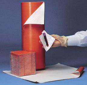 Bio-Screen Biohazard Wipe-Biohazard Wipe Bio-Screen Heavy Absorbency White / Orange NonSterile Cellulose / Polyethylene 4 X 4 Inch Disposable