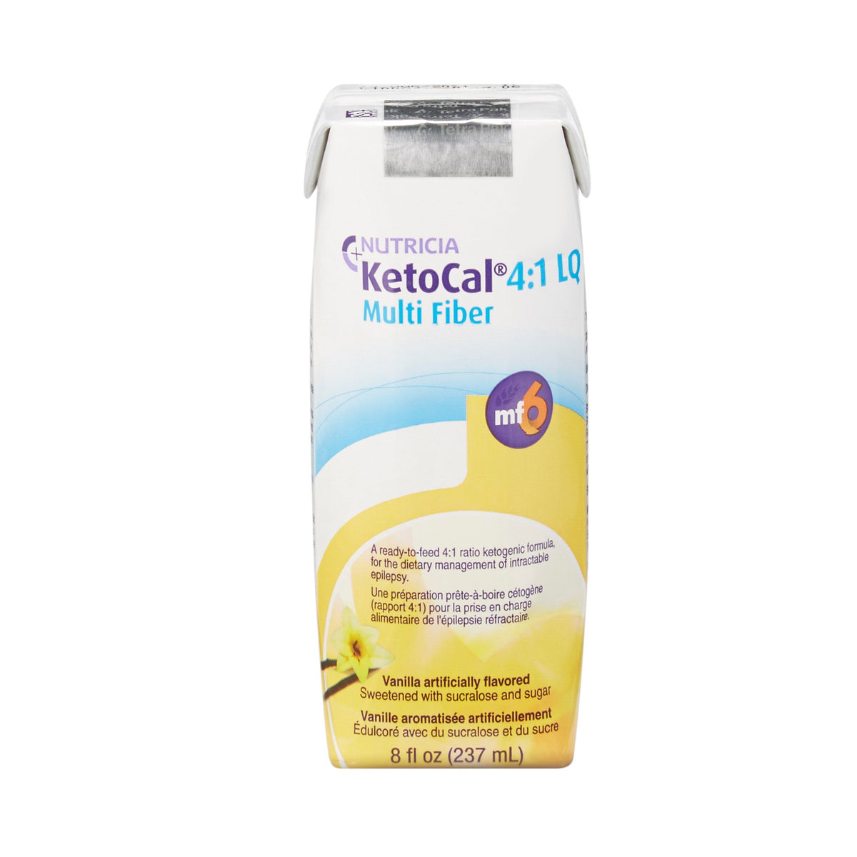 KetoCal 4:1 LQ Vanilla Ketogenic Formula for the Dietary Management of Intractable Epilepsy, 8-ounce carton-Oral Supplement KetoCal 4:1 LQ Vanilla Flavor Liquid 8 oz. Carton