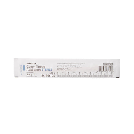McKesson Cotton Tip Wood Shaft Swabsticks, 6-Inch Length-Swabstick McKesson Cotton Tip Wood Shaft 6 Inch Sterile 2 per Pack