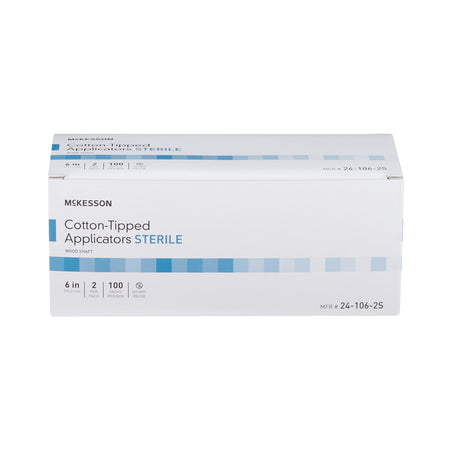 McKesson Cotton Tip Wood Shaft Swabsticks, 6-Inch Length-Swabstick McKesson Cotton Tip Wood Shaft 6 Inch Sterile 2 per Pack