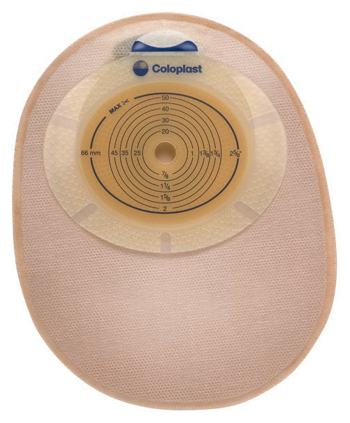 SenSura Closed End Opaque Ostomy Pouch, 8 Inch Length, 1-3/8 Inch Stoma-"Ostomy Pouch SenSura One-Piece System 8 Inch Length Flat, Pre-Cut 1-3/8 Inch Stoma Closed End"