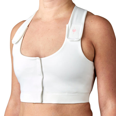 Serena Post Surgical Bra, White, Super Queen Size-Post-Surgical Bra Serena White Super Queen Size 56 to 60 Inch