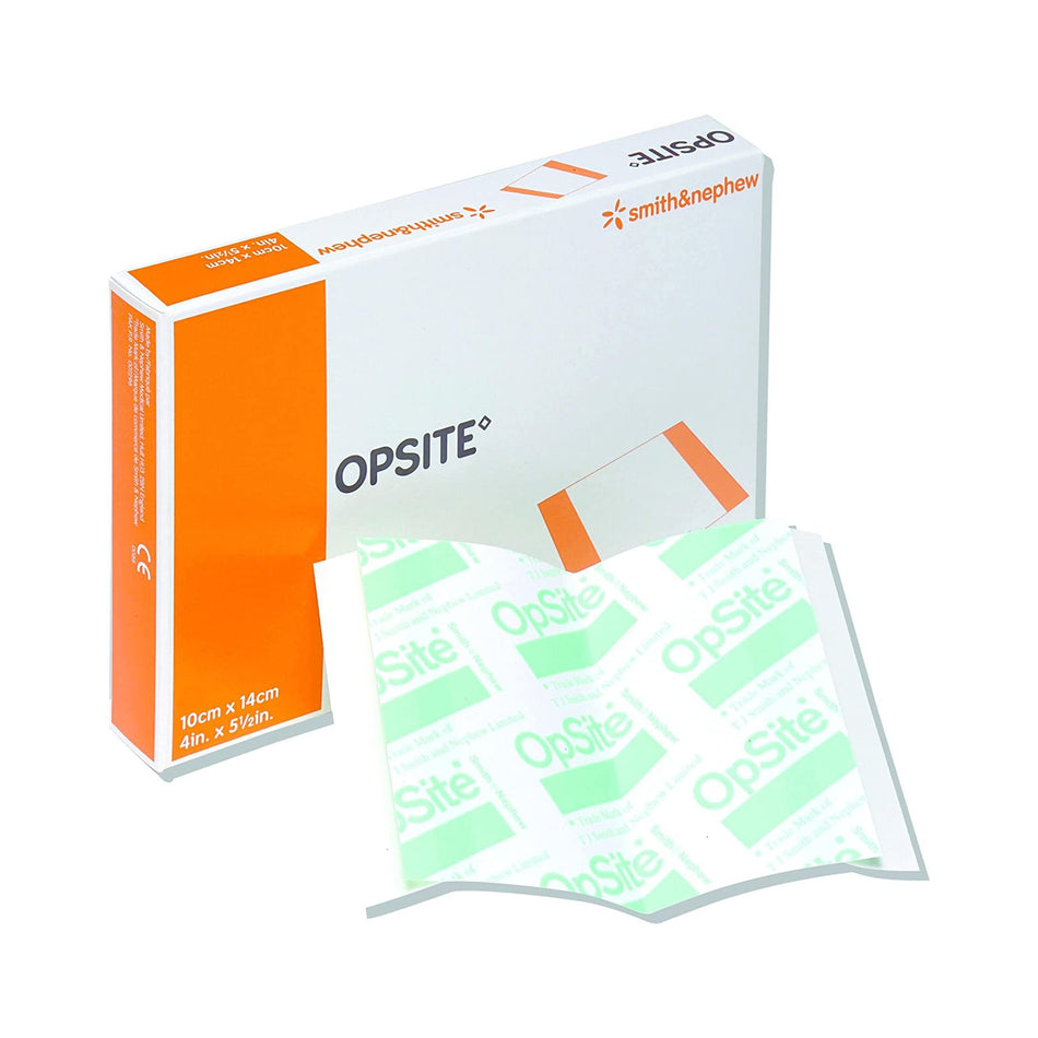 OpSite Transparent Film Dressing, 5� x 4 Inch-Transparent Film Dressing OpSite 4 X 5-1/2 Inch 2 Tab Delivery Rectangle Sterile