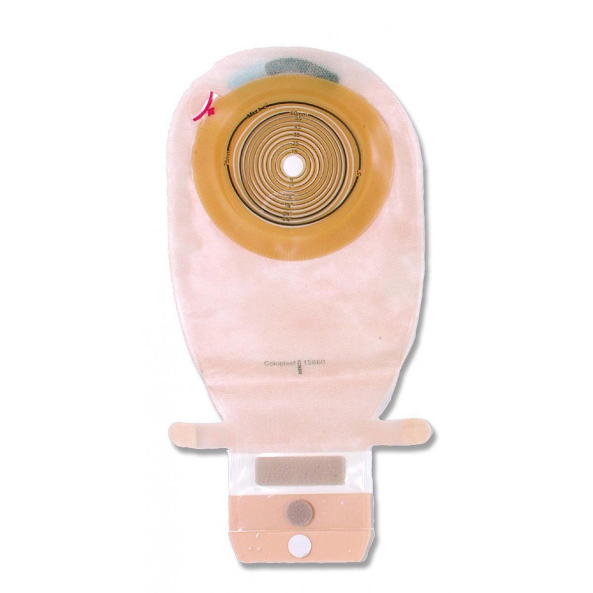 Assura New Generation EasiClose One-Piece Drainable Opaque Ostomy Pouch, 11 Inch Length, 3/4 to 1 Inch Stoma-"Ostomy Pouch Assura New Generation EasiClose One-Piece System 11-1/4 Inch Length Convex, Trim to Fit 3/4 to 1-1/4 Inch Stoma Drainable"