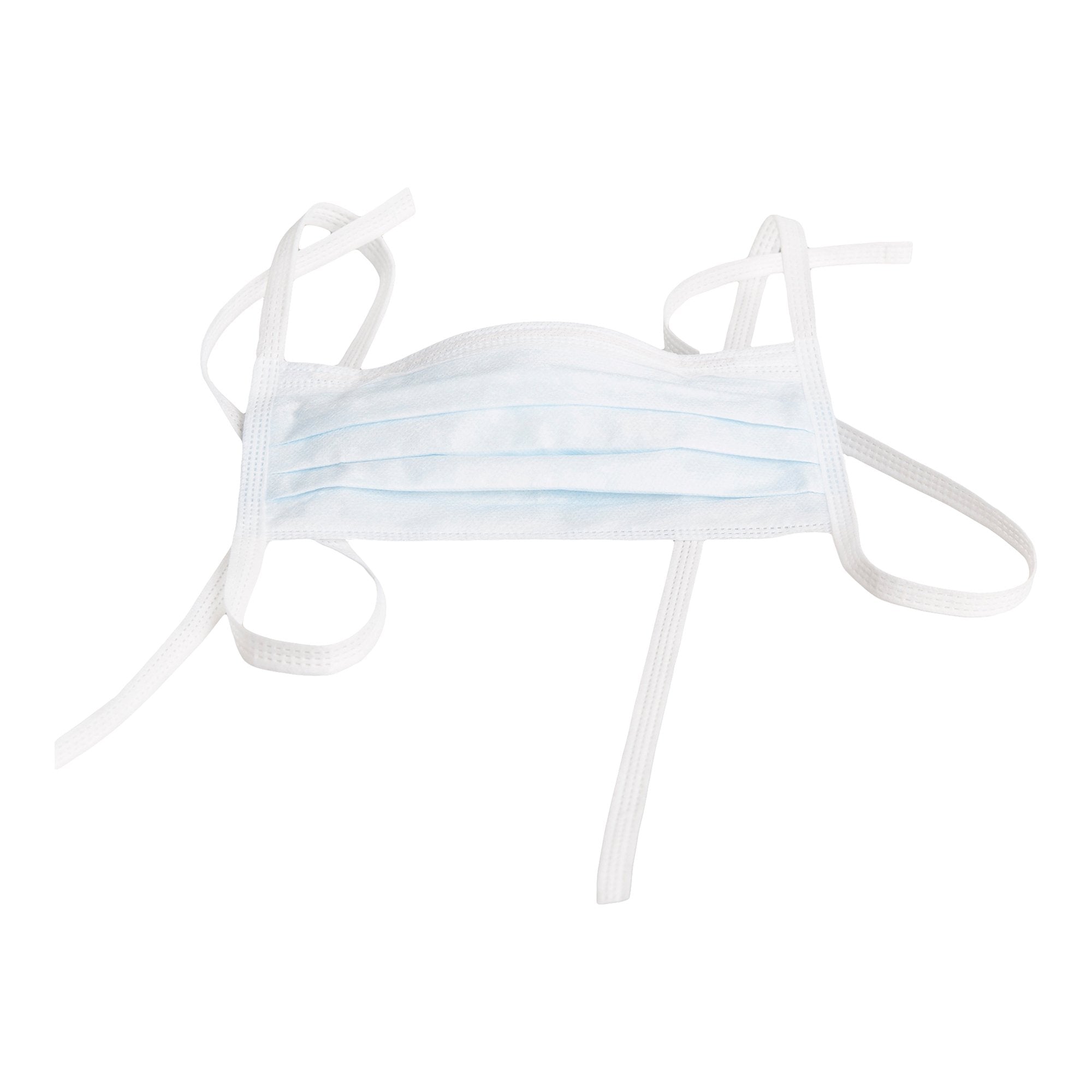 McKesson Classic Style Light & Cool Surgical Mask, Blue-Surgical Mask McKesson ASTM Level 1 Tie Closure One Size Fits Most