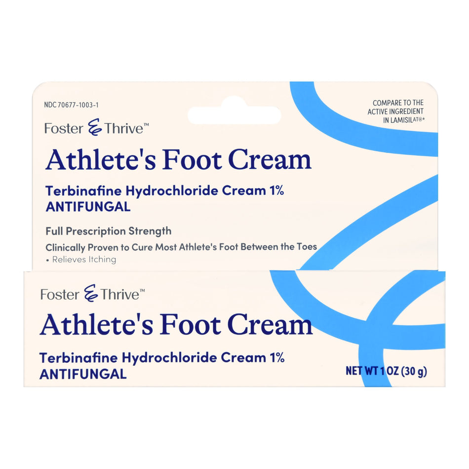 Foster & Thrive Terbinafine HCl Antifungal Cream-Antifungal Foster & Thrive 1% Strength Cream 1 oz. Tube