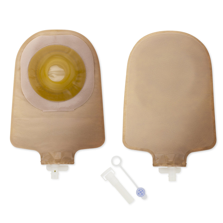 Premier One-Piece Drainable Beige Urostomy Pouch, 9 Inch Length, 1-1/8 Inch Stoma-"Urostomy Pouch Premier One-Piece System 9 Inch Length Convex, Pre-Cut 1-1/8 Inch Stoma Drainable"